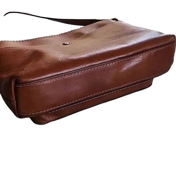 Patricia Nash Leather Shoulder Bag Gorgeous cognac colored leather with an adjus - Picture 5 of 11